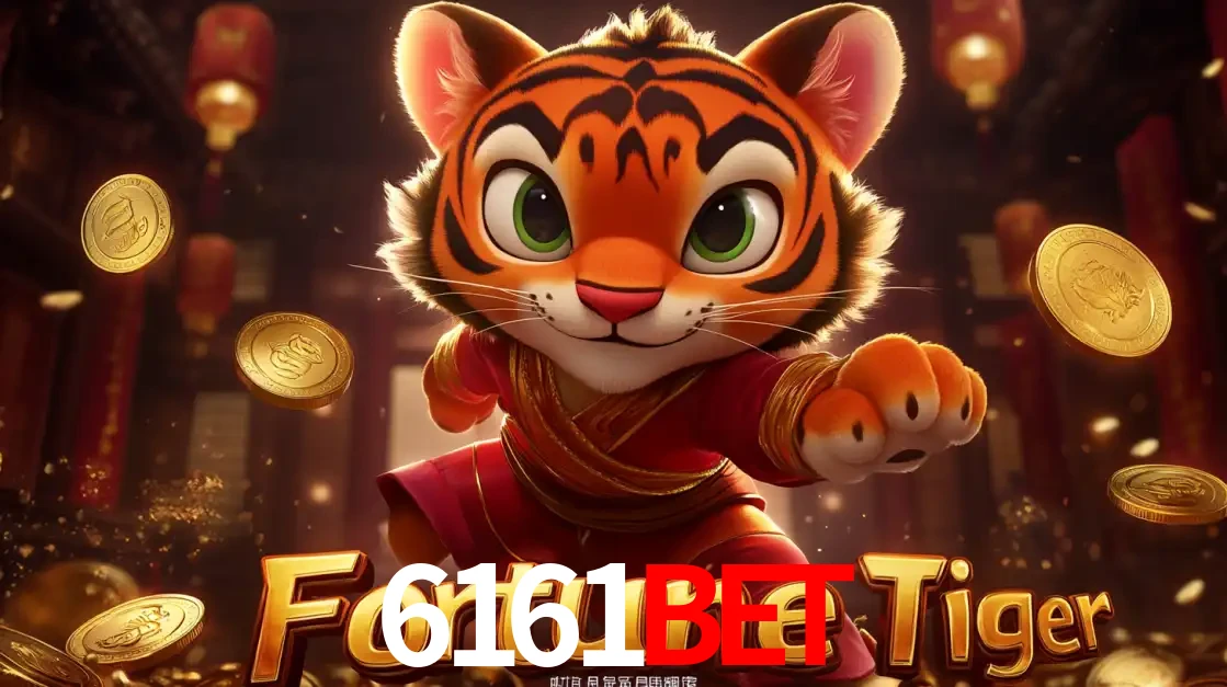 O carismático mascote do jogo de slot Fortune Tiger, um tigre fofo em pose de artes marciais, pronto para trazer sorte e multiplicadores de ganhos no cassino online 6161BET.